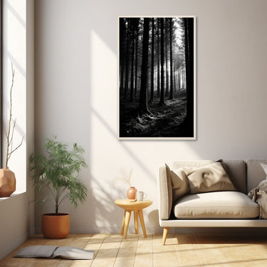 Tableau Forêt Noire Noir Et Blanc
